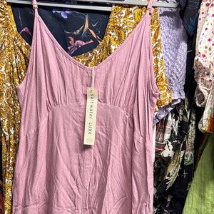 SALTWATER LUXE Dusty Rose Slip Dress with Adjustable Straps